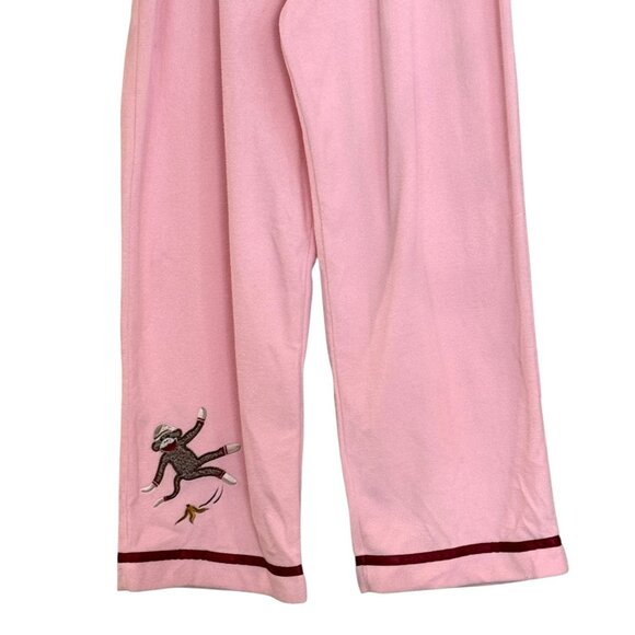 Nick & Nora Women's Sock Monkey Sleepwear Pants Pink Vintage Size Large NWT - Picture 5 of 10
